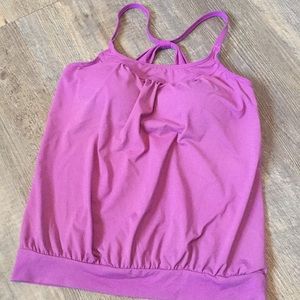 Lands' End Blouson Tankini Swim Top